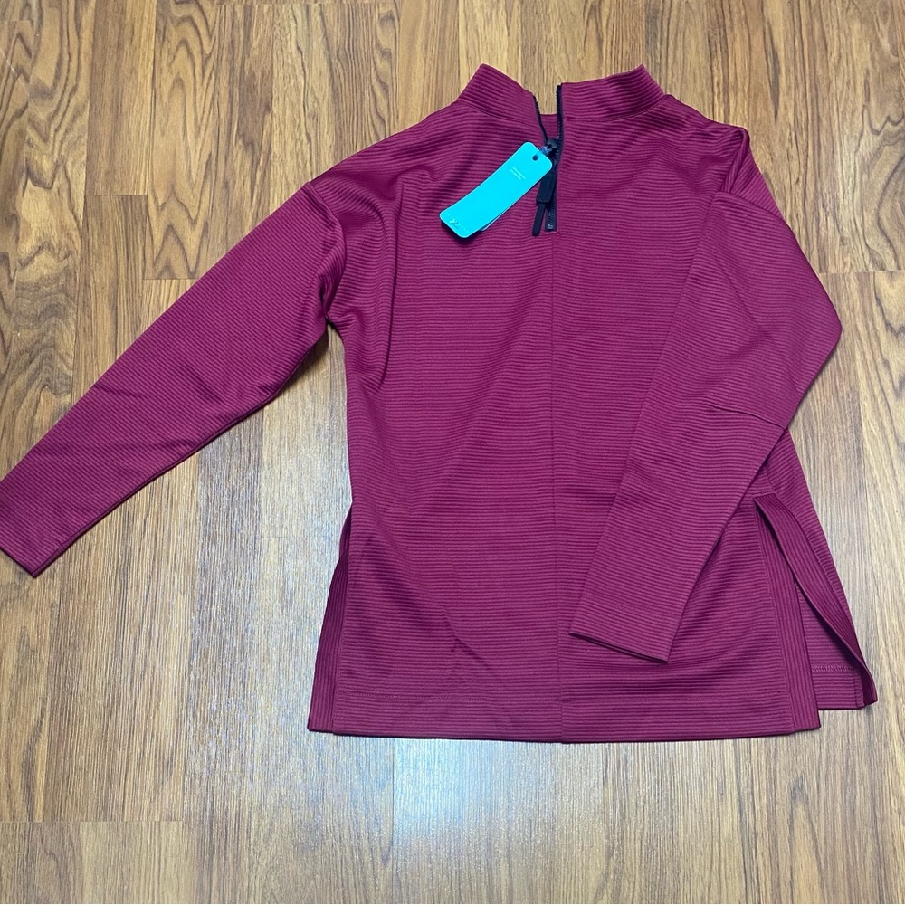 NWT Levelwear sz S Golf Pullover in Plum + sz S Black 3 Hearts Zip Sweatshirt